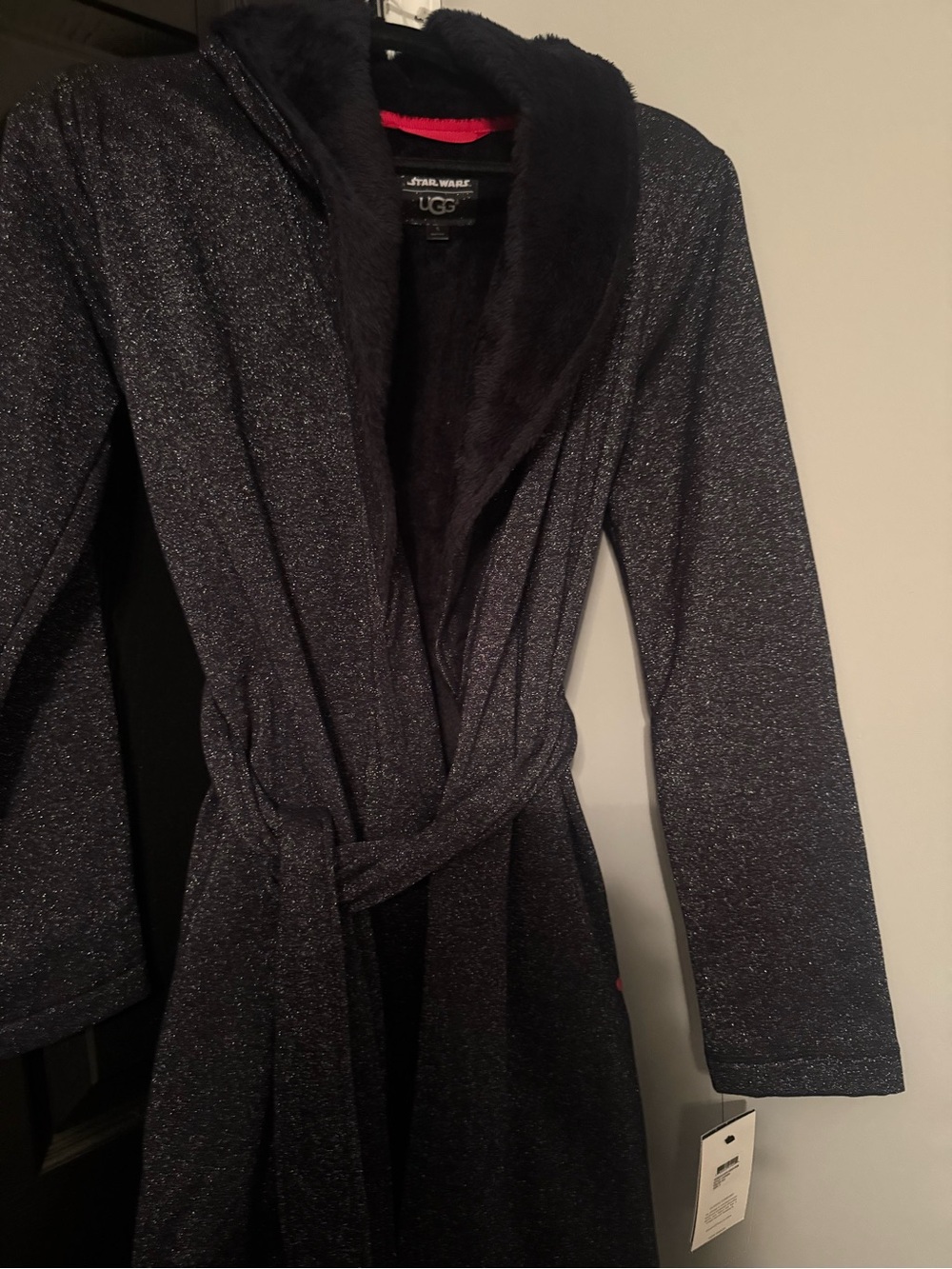 UGG Women's Glitter Wrap Robe in Charcoal